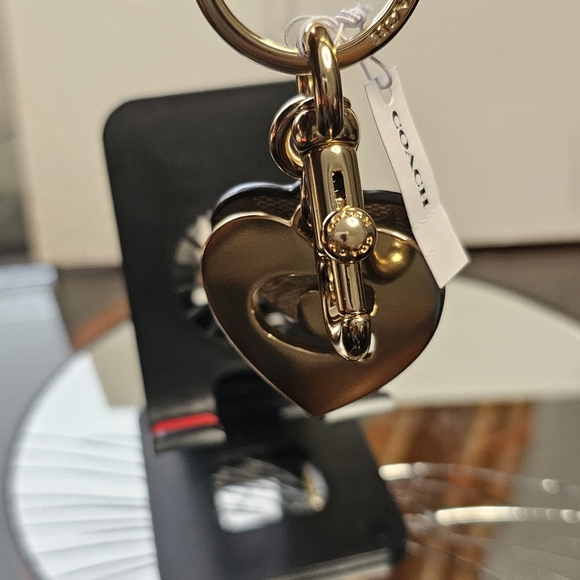 Coach Signature Heart Keychain/Bag charm - Picture 3 of 6